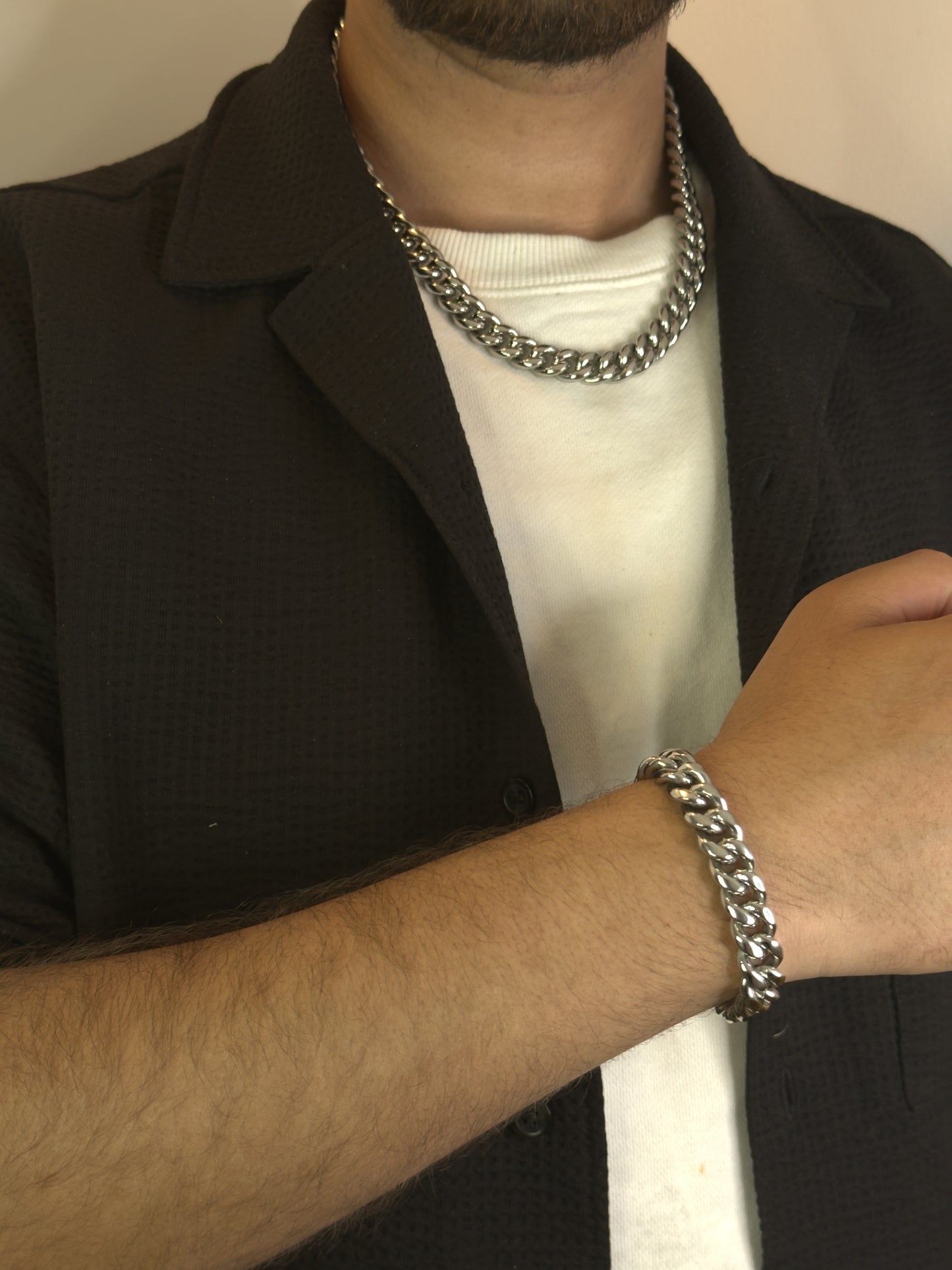 12mm Cubaanse Ketting & Armband Combo